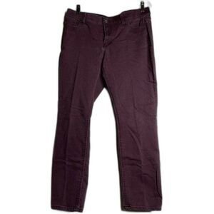 Liz Claiborne Lizwear Women's Burgundy Jeans size 12 Regular 34x28